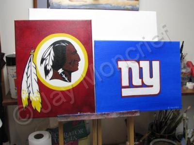 Sports - Giants  Redskins - Acrylic