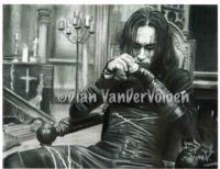 Brandon Lee The Crow Original Drawing - Graphite  Charcoal Drawings - By Dian Vandervolgen, Realism Drawing Artist