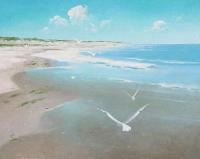 Wet Summer Sands Cape Cod - Oils Paintings - By Peter Palagonia, Realism Landscape Painting Artist
