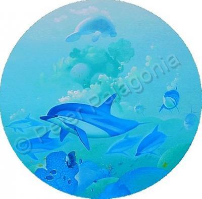 1 - Dolphin By Manatee Reef - Oils