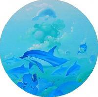 1 - Dolphin By Manatee Reef - Oils