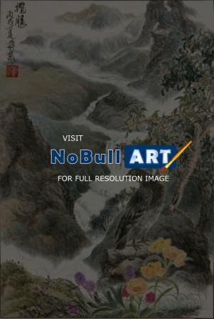 Artist Owned - Commanding The Magnificent View - Ink Chinese Color