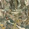 The Nonstop River Going Through All Directions - Ink Chinese Color Paintings - By Wong Tsz Mei, Chinese Painting Painting Artist