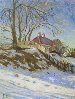 Landscape - Snow Is Melting - Oil