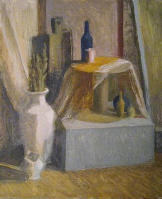 Still-Life - Still-Life With White Vase - Oil