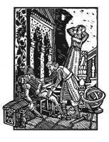 Poisoning - Linocut Printmaking - By Inga Karelina, Engraving Printmaking Artist