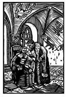 In The Kremlin - Linocut Printmaking - By Inga Karelina, Engraving Printmaking Artist