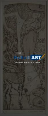 Free Copy - Free Copy From Klimts Snakes - Etching