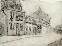 Landscape - Street Of Vilnius - Etching