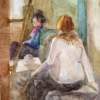 Lovely Ladies - Watercolor Paintings - By Inga Karelina, Impressionism Painting Artist