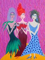 Spirited Women Collection - Wine Time - Acrylic On Canvas