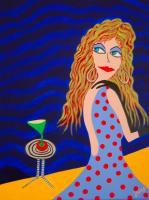 Table For One - Acrylic On Canvas Paintings - By Jilly Jillyart, Whimsical Painting Artist
