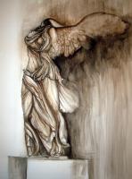 The Victory Of Samothrace - Watercolor Paintings - By Manuel Gonzales, Classical Painting Artist