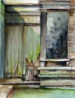 Decaying Pallazo - Watercolor Paintings - By Manuel Gonzales, Architectural Realism Painting Artist