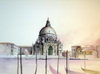 Venezia - Salute In Early Morning - Watercolor