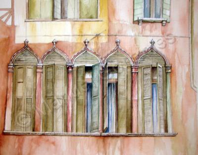 Venezia - Finestre - Watercolor