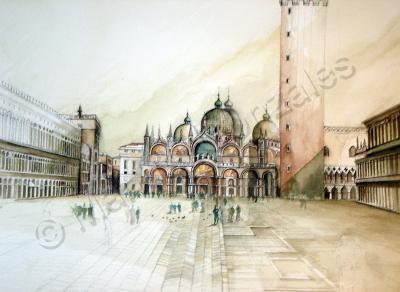 Venezia - Piazza San Marco - Watercolor