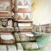 Ca Pesaro 2 - Watercolor Paintings - By Manuel Gonzales, Architectural Realism Painting Artist