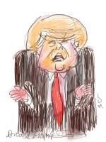 The Donald - Pen Drawings - By Tony Grogan, Caricature Drawing Artist