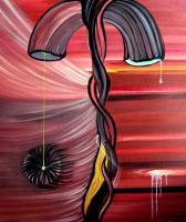 Pendulum - Oil On Sololit Paintings - By Jan Kravacek, Abstract Painting Artist