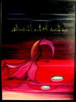 Behind The City - Oil On Sololit Paintings - By Jan Kravacek, Surrealism Painting Artist