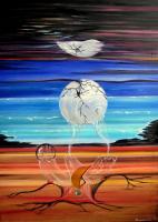 Surrealism - Levitation - Oil On Canvas