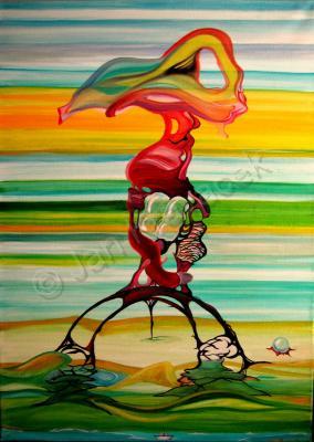 Surrealism - Kiss Of The Spider Woman - Oil On Canvas