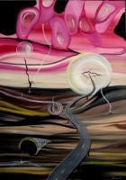 Instant II - Oil On Sololit Paintings - By Jan Kravacek, Surrealism Painting Artist