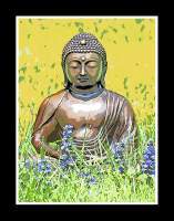 Buddha In The Garden - Digital Digital - By Diane Ward, Digital Meditation Digital Artist