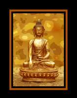 Golden Buddha - Digital Digital - By Diane Ward, Digital Meditation Digital Artist