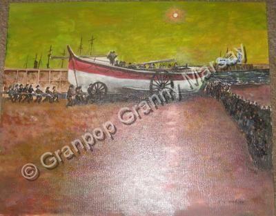 Modernised From Old Town Photo - Lifeboat - Acrylic