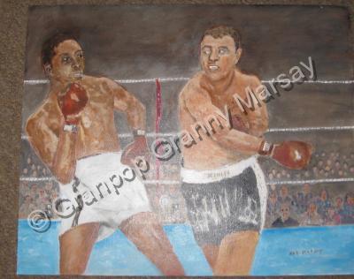 Painted And Enhanced From Phot - Boxing Ring - Acrylic