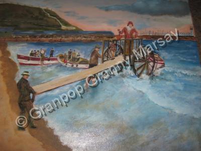 Modernised From Old Town Photo - Old Scarborough - Acrylic