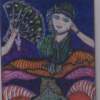 Lady On Waves - Mixed Media Mixed Media - By Granpop Granny Marsay, Folk Art Mixed Media Artist