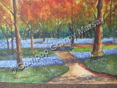 Painted And Enhanced From Phot - Park - Acrylic