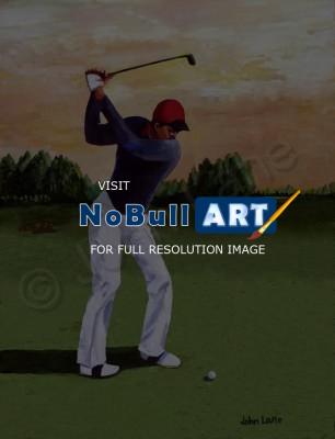 Realism - Teeing Off - Oil On Canvas