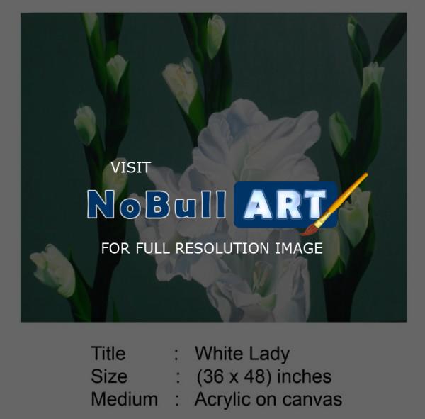 Flowers - White Lady - Acrylic