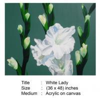 Flowers - White Lady - Acrylic