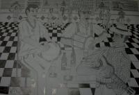 Obra Roda De Samba - Arte Contempornea Drawings - By Galeria Mr Venture, Arte Contempornea Drawing Artist