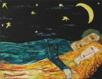 Elin Bogomolnik Gallery - Romantic Night Oil Painting Bogomolnik - Oil Painting On Canvas