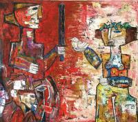 Elin Bogomolnik Gallery - Love And Hate Oil Painting Bogomolnik - Oil Painting On Canvas
