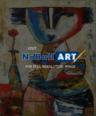 Elin Bogomolnik Gallery - Lady From Nowhere Oil Painting Bogomolnik - Oil Painting On Canvas