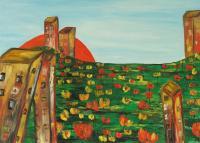 Elin Bogomolnik Landscapes - Landscape With Flowers Oil Painting Bogomolnik - Oil Painting On Canvas