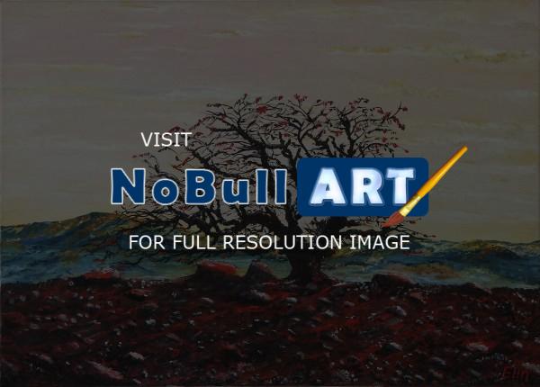 Elin Bogomolnik Landscapes - Tree In The Desert Oil Painting Bogomolbik - Oil Painting On Canvas