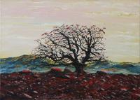 Tree In The Desert Oil Painting Bogomolbik - Oil Painting On Canvas Paintings - By Elin Bogomolnik, Contemporary Painting Artist