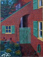 Back Garden - Oil On Canvas Paintings - By Cecil Williams, Realism Painting Artist