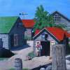 Fish Town - Oil On Canvas Paintings - By Cecil Williams, Realism Painting Artist