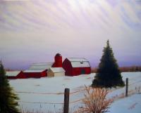 Exteriors - Michigan Winter I   Sold - Oil On Canvas