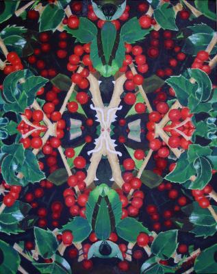 Exteriors - Holly Berries  Sold - Oil On Canvas