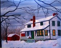 Michigan Winter 5 Sold - Oil On Canvas Paintings - By Cecil Williams, Realism Painting Artist